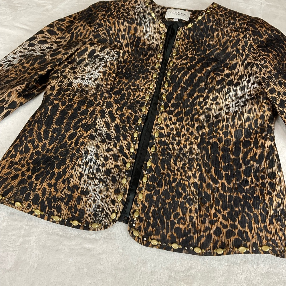 Animal Print Open Jacket Dressy - Picture 6 of 13